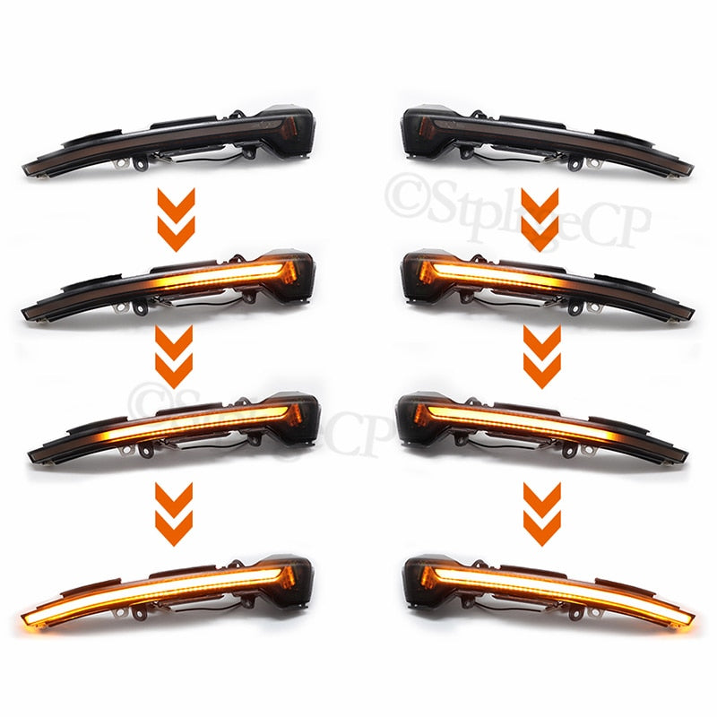 Side Mirror LED Dynamic Turn Signal For Seat Leon Mk3 5F - Lxud Customz