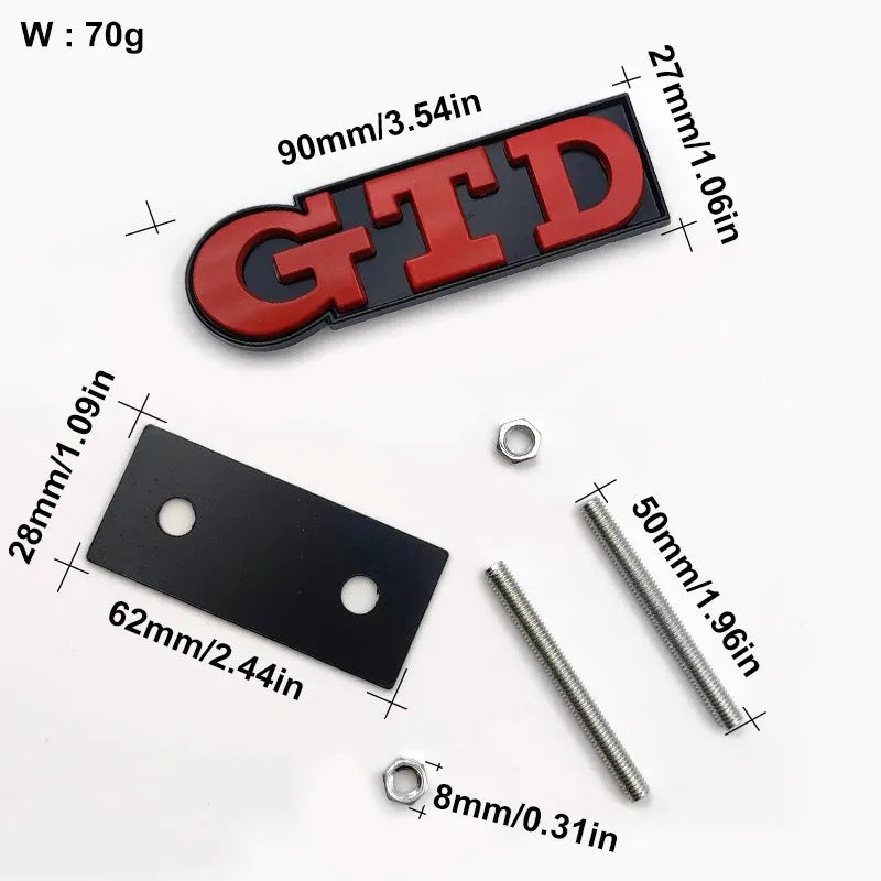 GTD Logo For Volkswagen - Lxud Customz