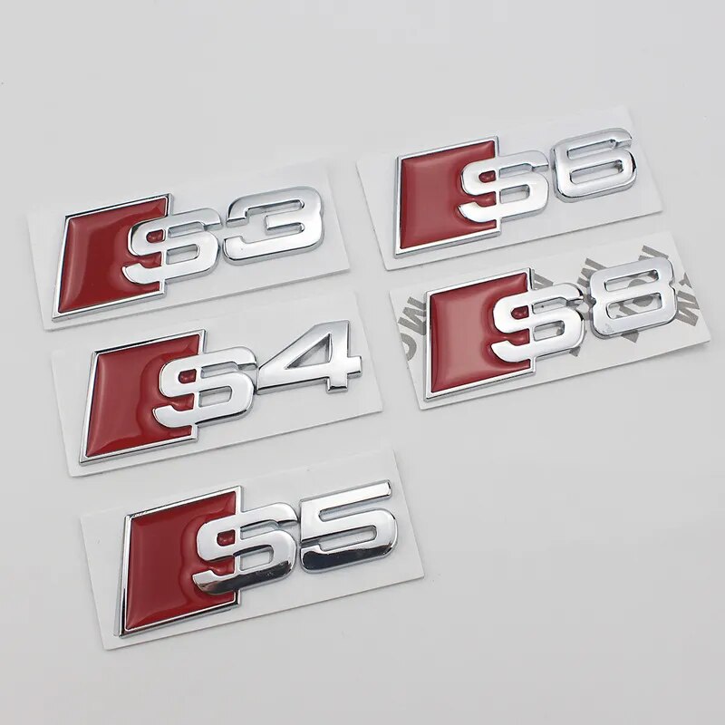 Audi Rear Boot Emblem S3 S4 S5 S6 S7 S8 A3 A4 A5 A6 A7 A8 - Lxud Customz