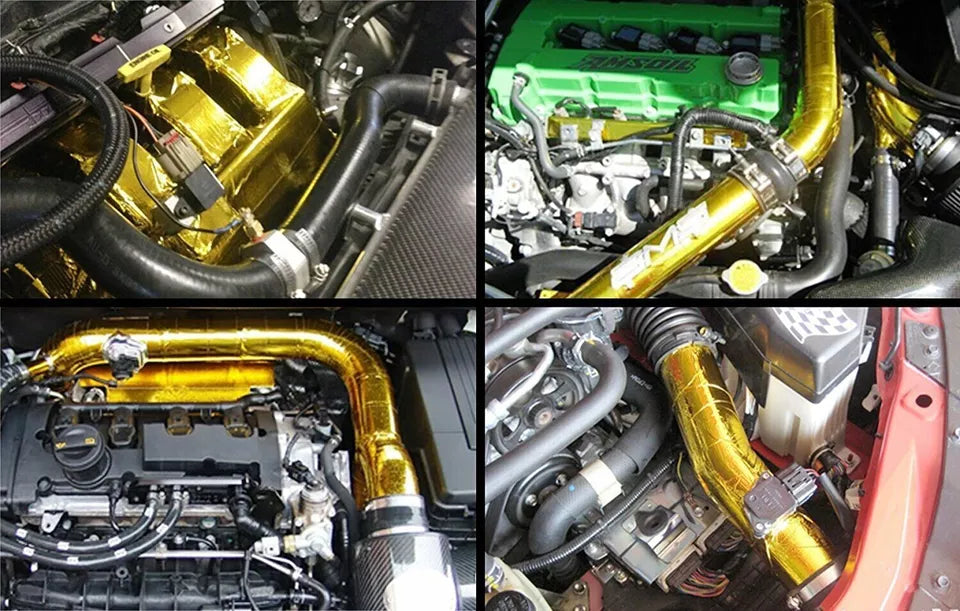 Gold high temperature reflective heat shield tape - Lxud Customz