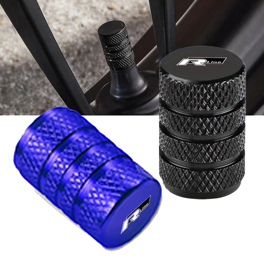 Car Tyre Valve Caps Compatible with Volkswagen R / RLine Vehicles