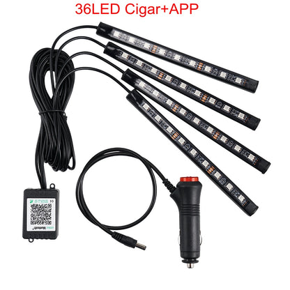Ambient LED Strip Light Kit For  Foot Light/Underglow With Remote APP - Lxud Customz
