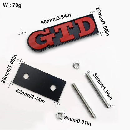 GTD Logo For Volkswagen - Lxud Customz