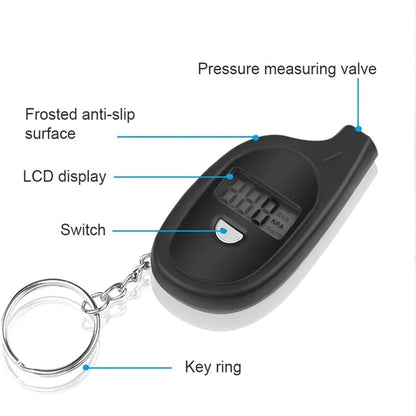 Digital Tire Pressure Gauge Keychain - Lxud Customz