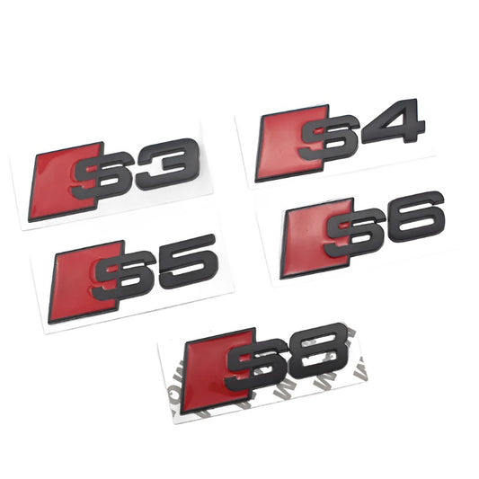 Audi Rear Boot Emblem S3 S4 S5 S6 S7 S8 A3 A4 A5 A6 A7 A8 - Lxud Customz