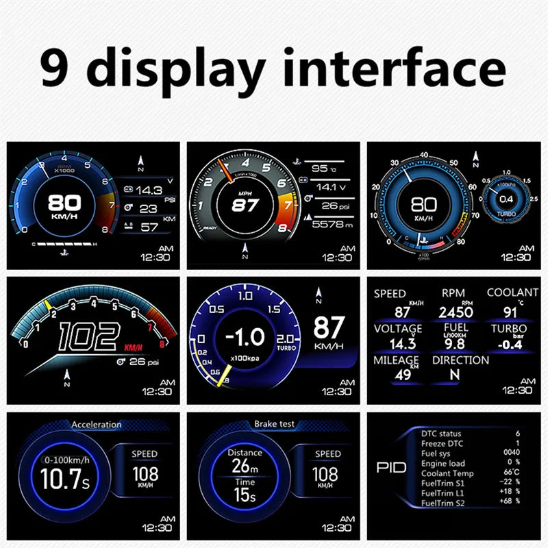 Digital Smart Boost Gauge OBD2 - Lxud Customz